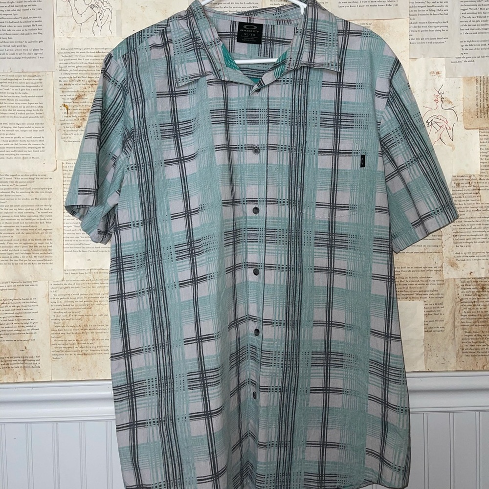 flannel like short sleeve button down